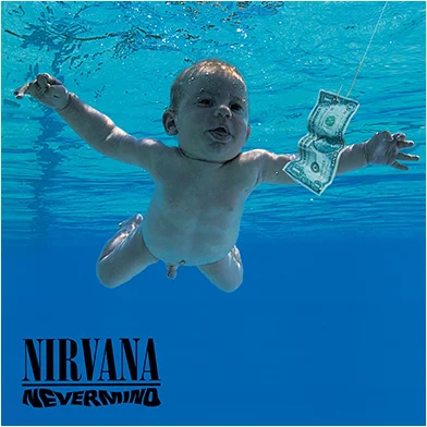 Nirvana, Nevermind - 1991 album cover. Select to reveal the bigger picture.